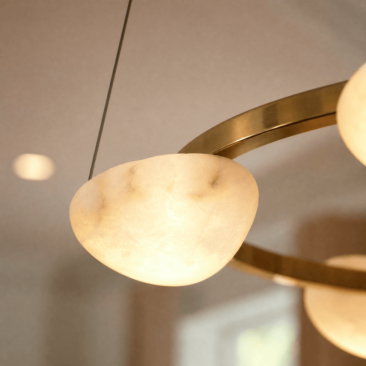 Ciottolo Modern Alabaster Ring Chandelier - Blushlighting