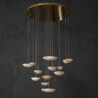 Alabaster Pendant Light Fixtures in a dining room