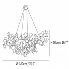 Circular Blossom Chandelier - L 47.2″(120cm) x W 15.7″(40cm) x H 17.7″ (45cm)Blushlighting