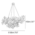 Circular Blossom Chandelier-chandeliers for dining room,chandeliers for stairways,chandeliers for foyer,chandeliers for bedrooms,chandeliers for kitchen,chandeliers for living room-L 70.9″(180cm) x W 19.7″(50cm) x H 19.7″(50cm)-Blushlighting