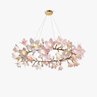 Circular Blossom Chandelier-chandeliers for dining room,chandeliers for stairways,chandeliers for foyer,chandeliers for bedrooms,chandeliers for kitchen,chandeliers for living room-Dia 48″(120cm) x H 20″(50cm)-Blushlighting