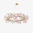 Circular Blossom Chandelier - Dia 48″(120cm) x H 20″(50cm)Blushlighting