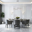 Circular Glass Chandelier - BlackBlushlighting