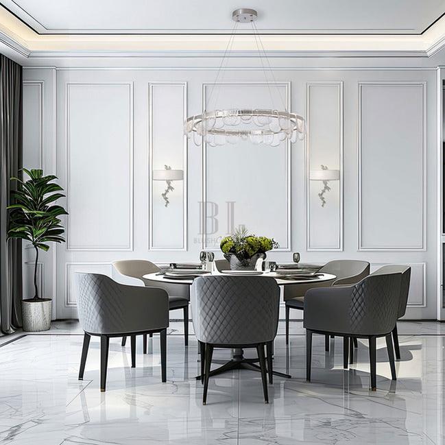 Circular Glass Chandelier - BlackBlushlighting