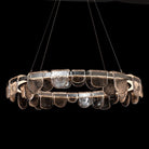 Circular Glass Chandelier - BlackBlushlighting