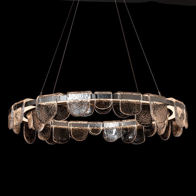 Circular Glass Chandelier - BlackBlushlighting
