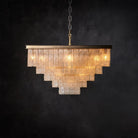 Claire Square Chandelier-Chandeliers-Blushlighting-5tier-Blushlighting