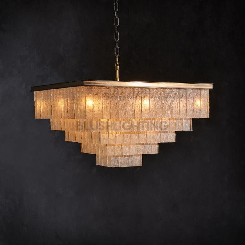 Claire Square Chandelier-Chandeliers-Blushlighting-Blushlighting