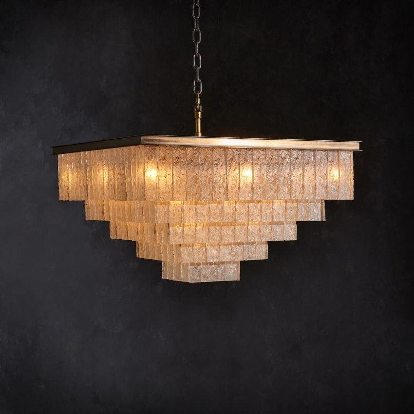 Claire Square Chandelier-Chandeliers-Blushlighting-Blushlighting