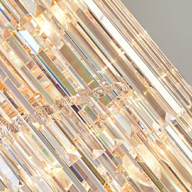 Classic Large Multi - layered Spiral Crystal Chandelier for Foyer/ Staircase - D17.7"*H59.1"/12 Lights/16 kgBlackDimmable Warm LightBlushlighting