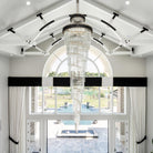Classic Large Multi-layered Spiral Crystal Chandelier for Foyer/ Staircase-Chandeliers-Merlin Lamps-D17.7"*H59.1"/12 Lights/16 kg-Black-Warm Light-Blushlighting