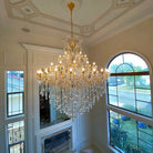 Classic Modern Multi-layers Crystal Chandelier for Staircase/Foyer/Villa - D39.4"*H59.1"Warm LightBrassBlushlighting
