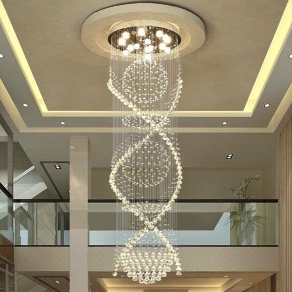 Classic Streamlined Clear Crystal Chandelier-Blushlighting-Blushlighting
