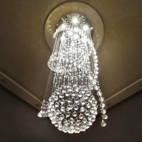 Classic Streamlined Clear Crystal Chandelier-Blushlighting-Blushlighting