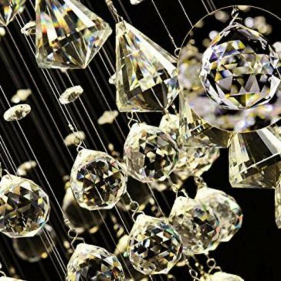 Classic Streamlined Clear Crystal Chandelier-Blushlighting-Blushlighting