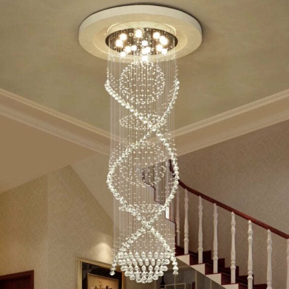 Classic Streamlined Clear Crystal Chandelier-Blushlighting-Blushlighting