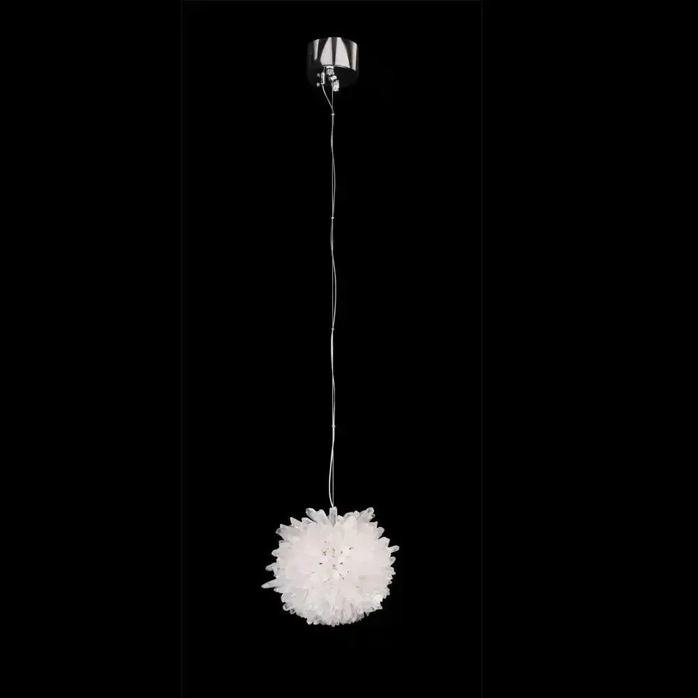 Clear Geode Quartz Crystal Ball Modern Pendant Light - Diam 20''Blushlighting