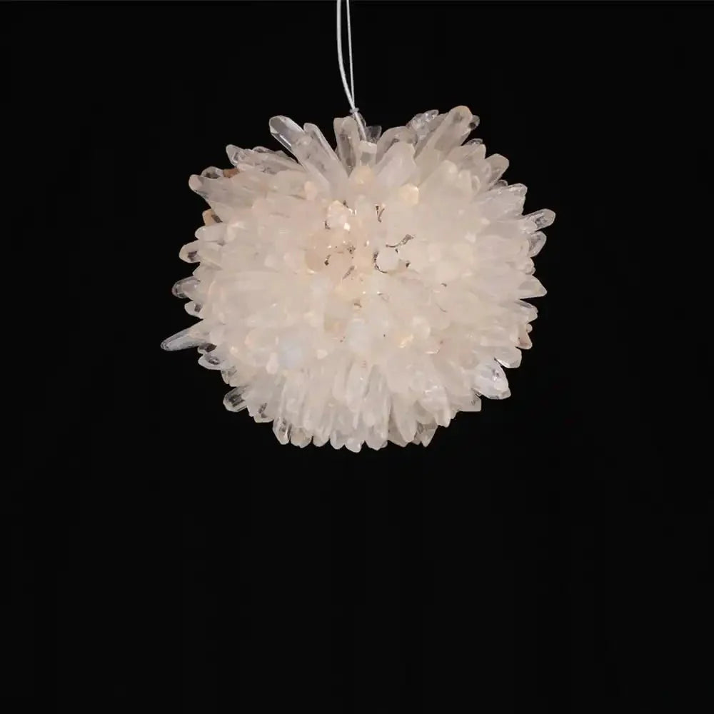 Clear Geode Quartz Crystal Ball Modern Pendant Light - Blushlighting