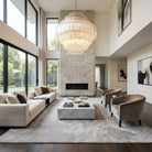 Clear Grande Palermo Chandelier - ∅ 31.5″ x H 34.3″Nickel & ClearBlushlighting