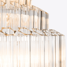 Clear Grande Palermo Chandelier - ∅ 31.5″ x H 34.3″Nickel & ClearBlushlighting