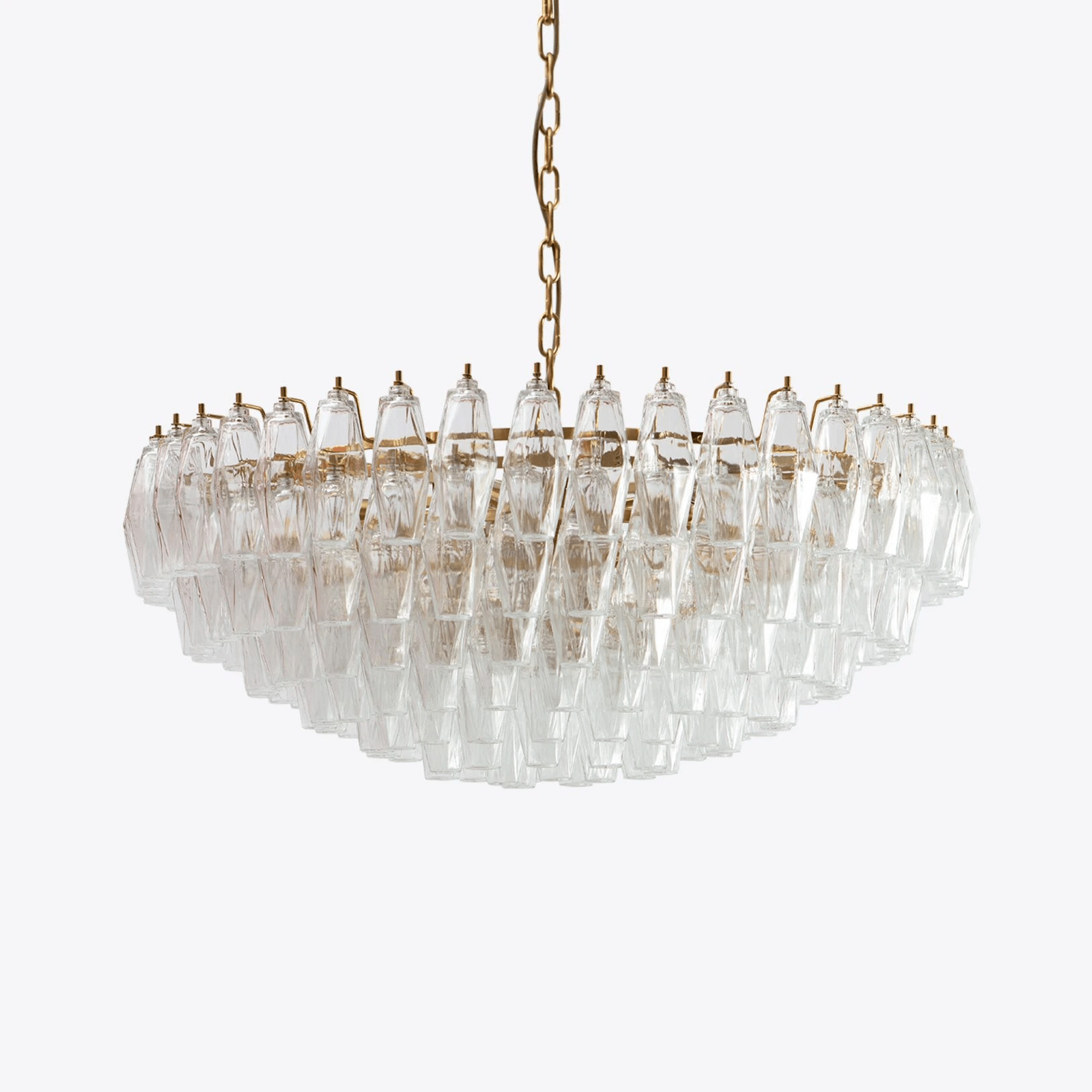 Clear Sorrento Chandelier - 21∅ 47.2″ x H 17.7″Clear & GoldBlushlighting
