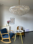 Clear Sorrento Chandelier - 21∅ 47.2″ x H 17.7″Clear & GoldBlushlighting