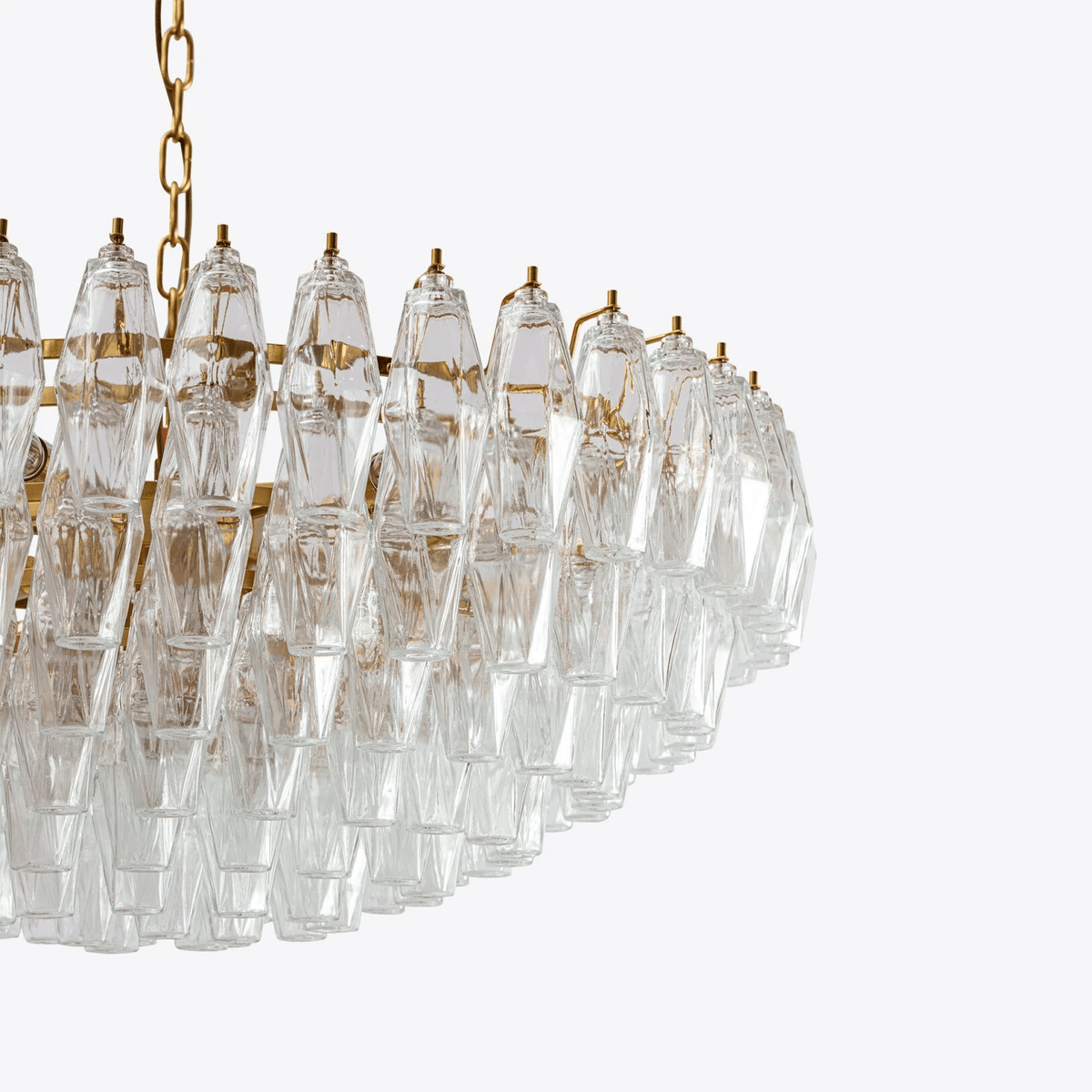 Clear Sorrento Chandelier - 21∅ 47.2″ x H 17.7″Clear & GoldBlushlighting
