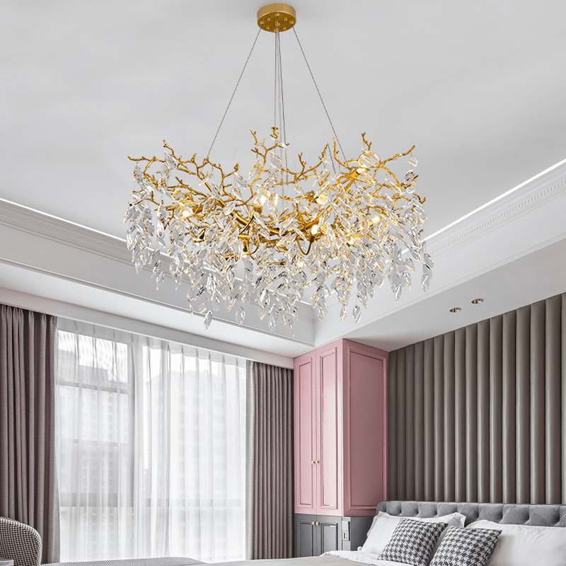 Cleo Branch Crystal Chandelier Light - 39.37" diamBlushlighting