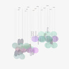 Clouds Iridescent Disc Chandelier - ∅ 39.4″ x H 78.7″No Ceiling PlateBlushlighting
