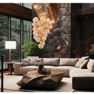 Cluster Alabaster Globe Chandelier-Chandelier-Blushlighting-Blushlighting