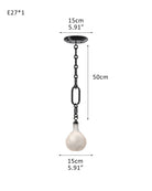 Cluster White Alabaster Globe Pendant Light with adjustable chain - 1-light-D15cm/D5.91"Black Chain + WhiteBlushlighting