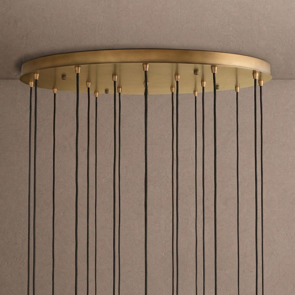 Colleena Fluted Glass Round Chandelier - 48"Blushlighting
