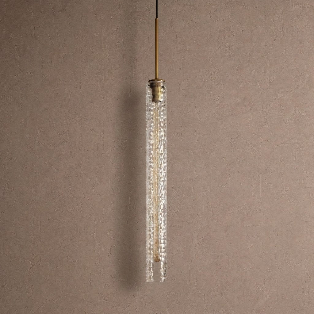 Colleena Hammered Glass Pendant - Blushlighting