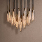 Colleena Hammered Glass Round Chandelier - 48"Blushlighting