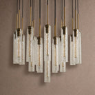 Colleena Hammered Glass Round Chandelier - 36"Blushlighting