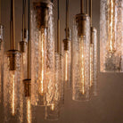 Colleena Hammered Glass Round Chandelier - 48"Blushlighting