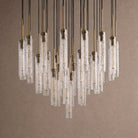 Colleena Hammered Glass Round Chandelier - 48"Blushlighting