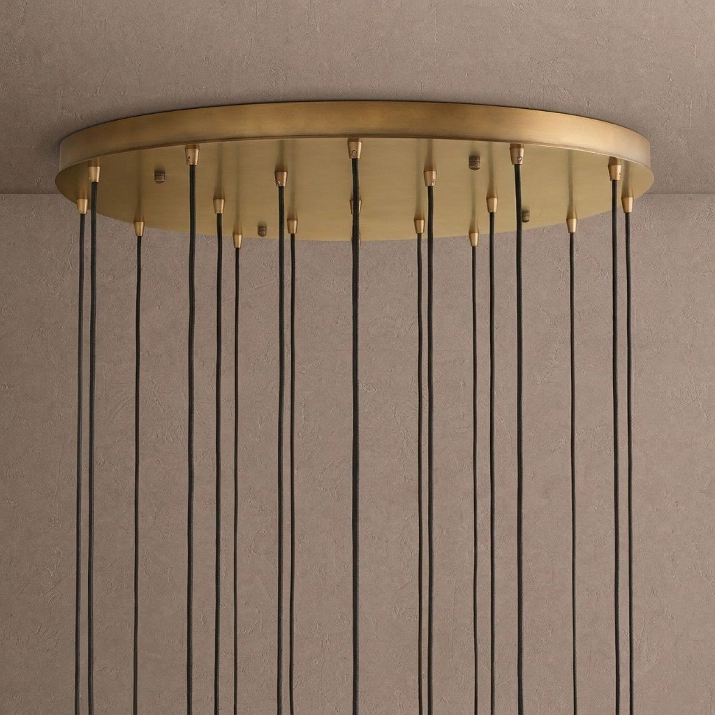 Colleena Hammered Glass Round Chandelier - 48"Blushlighting