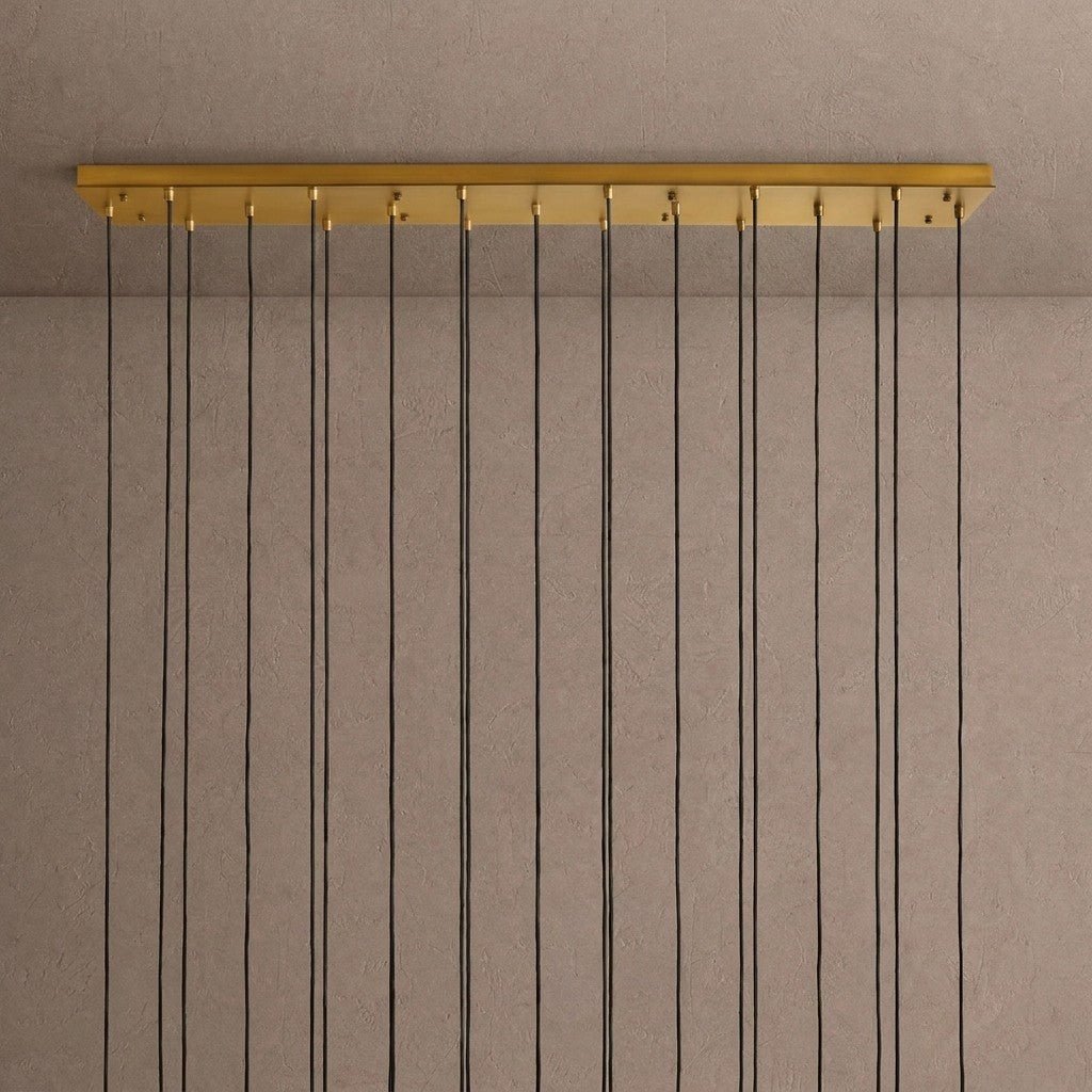 Colleena Linear Fluted Glass Chandelier - Blushlighting