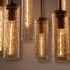 Colleena Linear Hammered Glass Chandelier - Blushlighting