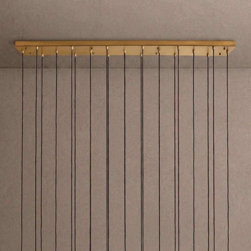 Colleena Linear Hammered Glass Chandelier - Blushlighting