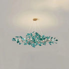 Colorful Glass Ginkgo Leaf Chandelier-chandeliers for dining room,chandeliers for stairways,chandeliers for foyer,chandeliers for bedrooms,chandeliers for kitchen,chandeliers for living room-Blushlighting