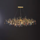 Colorful Raindrop Brass Branch Chandelier - ∅ 39.4″ x W 21.7″ x H 15.7″Brass & ColorfulBlushlighting
