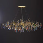 Colorful Raindrop Brass Branch Chandelier - ∅ 39.4″ x W 21.7″ x H 15.7″Brass & ColorfulBlushlighting