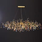 Colorful Raindrop Brass Branch Chandelier - ∅ 59.1″ x W 35.4″ x H 15.7″Brass & ColorfulBlushlighting
