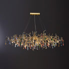 Colorful Raindrop Brass Branch Chandelier - ∅ 49.2″ x W 27.6″ x H 15.7″Brass & ColorfulBlushlighting