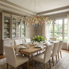 Colorful Raindrop Brass Branch Chandelier - ∅ 39.4″ x W 21.7″ x H 15.7″Brass & ColorfulBlushlighting
