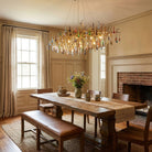 Colorful Raindrop Brass Branch Chandelier - ∅ 39.4″ x W 21.7″ x H 15.7″Brass & ColorfulBlushlighting