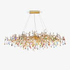 Colorful Raindrop Brass Branch Chandelier - ∅ 39.4″ x W 21.7″ x H 15.7″Brass & ColorfulBlushlighting