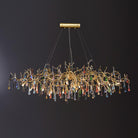 Colorful Raindrop Brass Branch Chandelier - ∅ 39.4″ x W 21.7″ x H 15.7″Brass & ColorfulBlushlighting